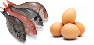 egg and fish